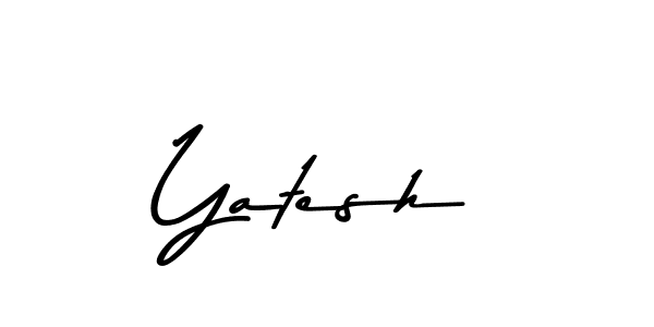 Make a beautiful signature design for name Yatesh. With this signature (Asem Kandis PERSONAL USE) style, you can create a handwritten signature for free. Yatesh signature style 9 images and pictures png