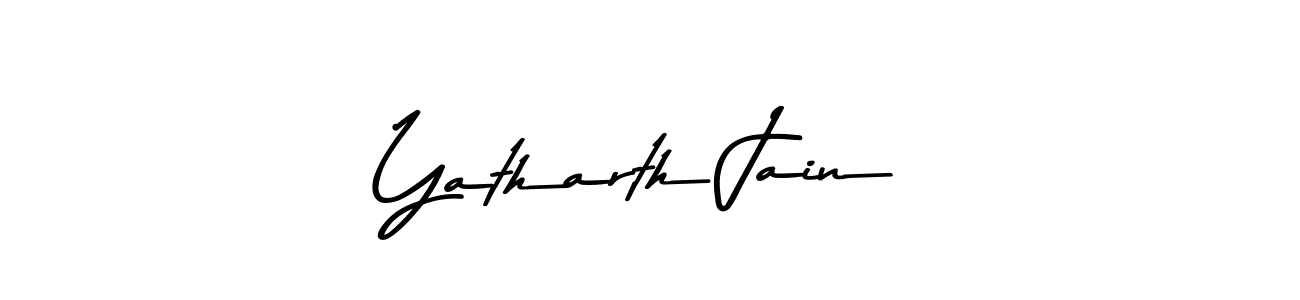 Yatharth Jain stylish signature style. Best Handwritten Sign (Asem Kandis PERSONAL USE) for my name. Handwritten Signature Collection Ideas for my name Yatharth Jain. Yatharth Jain signature style 9 images and pictures png