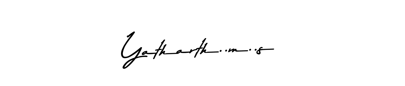 Use a signature maker to create a handwritten signature online. With this signature software, you can design (Asem Kandis PERSONAL USE) your own signature for name Yatharth..m..s. Yatharth..m..s signature style 9 images and pictures png
