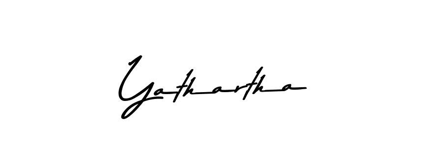 Make a beautiful signature design for name Yathartha. With this signature (Asem Kandis PERSONAL USE) style, you can create a handwritten signature for free. Yathartha signature style 9 images and pictures png