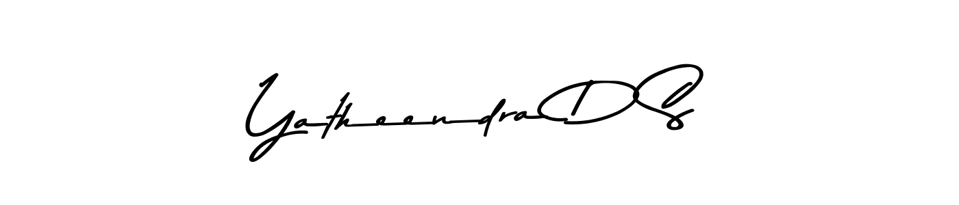 Design your own signature with our free online signature maker. With this signature software, you can create a handwritten (Asem Kandis PERSONAL USE) signature for name Yatheendra D S. Yatheendra D S signature style 9 images and pictures png