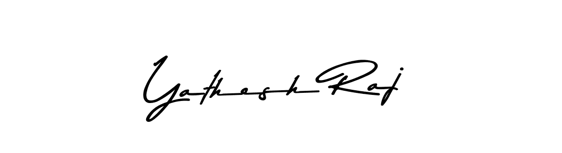 Design your own signature with our free online signature maker. With this signature software, you can create a handwritten (Asem Kandis PERSONAL USE) signature for name Yathesh Raj. Yathesh Raj signature style 9 images and pictures png
