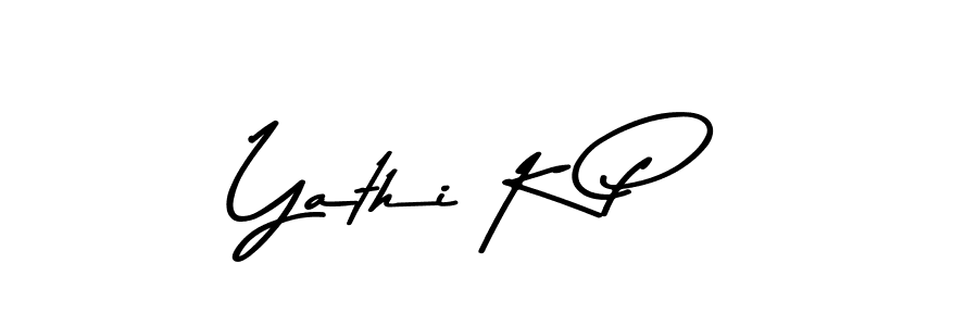 The best way (Asem Kandis PERSONAL USE) to make a short signature is to pick only two or three words in your name. The name Yathi K P include a total of six letters. For converting this name. Yathi K P signature style 9 images and pictures png