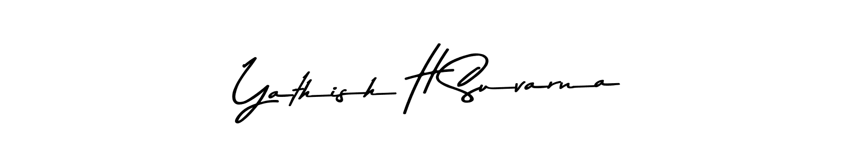 Design your own signature with our free online signature maker. With this signature software, you can create a handwritten (Asem Kandis PERSONAL USE) signature for name Yathish H Suvarna. Yathish H Suvarna signature style 9 images and pictures png