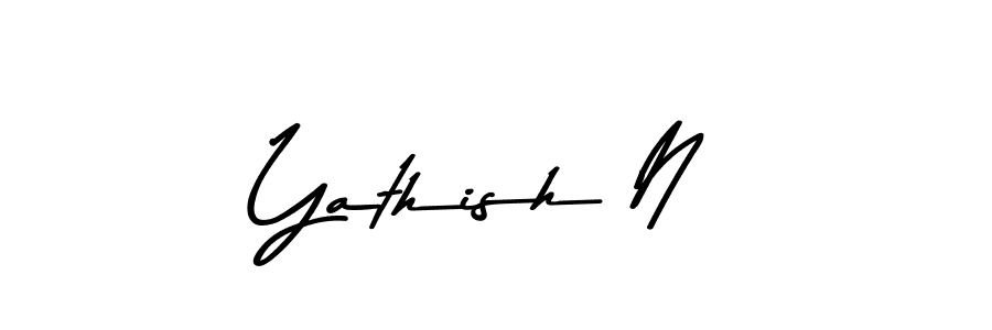 How to make Yathish N signature? Asem Kandis PERSONAL USE is a professional autograph style. Create handwritten signature for Yathish N name. Yathish N signature style 9 images and pictures png