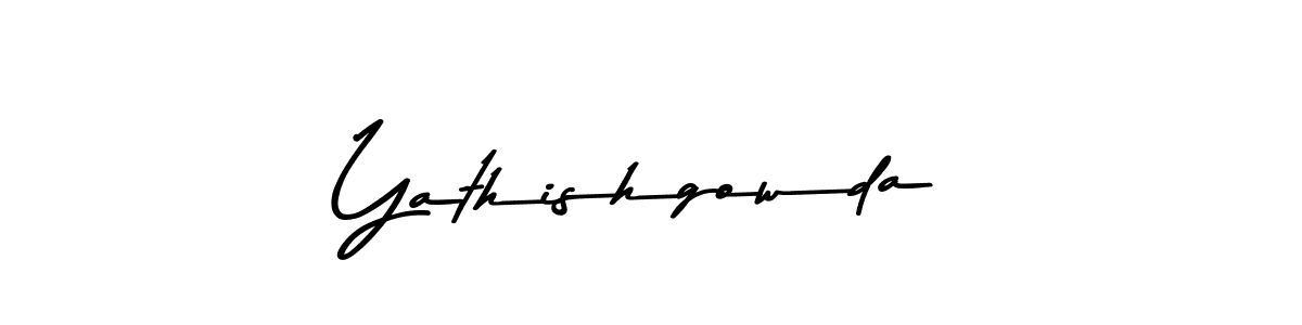 Use a signature maker to create a handwritten signature online. With this signature software, you can design (Asem Kandis PERSONAL USE) your own signature for name Yathishgowda. Yathishgowda signature style 9 images and pictures png