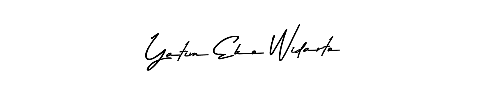 How to make Yatim Eko Widarto name signature. Use Asem Kandis PERSONAL USE style for creating short signs online. This is the latest handwritten sign. Yatim Eko Widarto signature style 9 images and pictures png