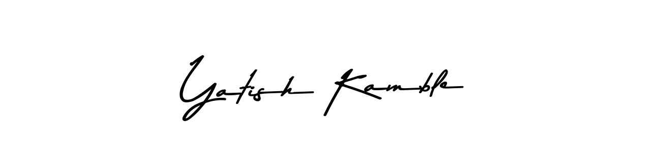 Similarly Asem Kandis PERSONAL USE is the best handwritten signature design. Signature creator online .You can use it as an online autograph creator for name Yatish Kamble. Yatish Kamble signature style 9 images and pictures png