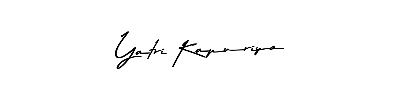 You should practise on your own different ways (Asem Kandis PERSONAL USE) to write your name (Yatri Kapuriya) in signature. don't let someone else do it for you. Yatri Kapuriya signature style 9 images and pictures png