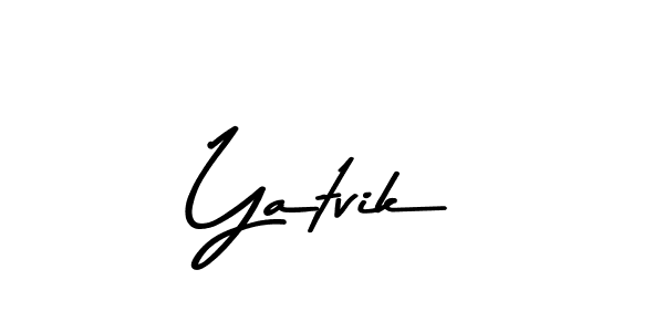 Make a beautiful signature design for name Yatvik. With this signature (Asem Kandis PERSONAL USE) style, you can create a handwritten signature for free. Yatvik signature style 9 images and pictures png