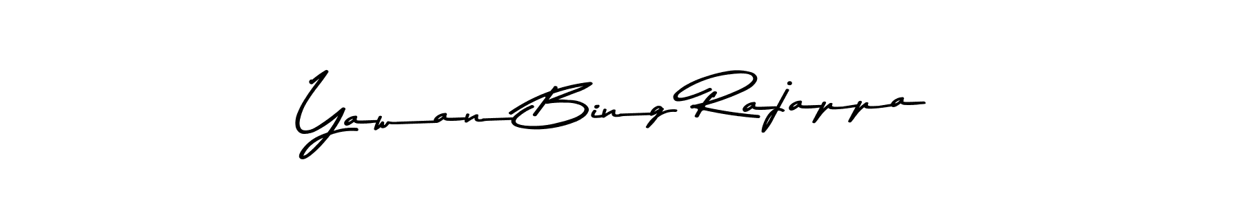 Make a beautiful signature design for name Yawan Bing Rajappa. With this signature (Asem Kandis PERSONAL USE) style, you can create a handwritten signature for free. Yawan Bing Rajappa signature style 9 images and pictures png