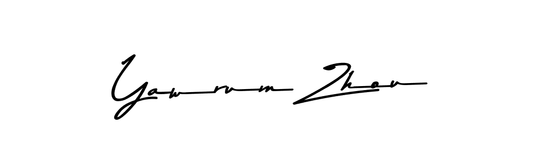 How to make Yawrum Zhou signature? Asem Kandis PERSONAL USE is a professional autograph style. Create handwritten signature for Yawrum Zhou name. Yawrum Zhou signature style 9 images and pictures png