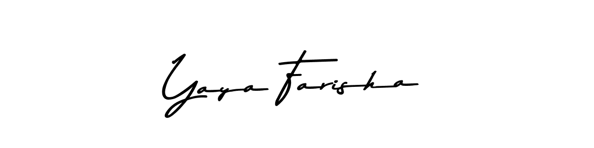 You should practise on your own different ways (Asem Kandis PERSONAL USE) to write your name (Yaya Farisha) in signature. don't let someone else do it for you. Yaya Farisha signature style 9 images and pictures png