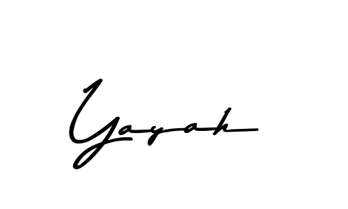 Use a signature maker to create a handwritten signature online. With this signature software, you can design (Asem Kandis PERSONAL USE) your own signature for name Yayah. Yayah signature style 9 images and pictures png