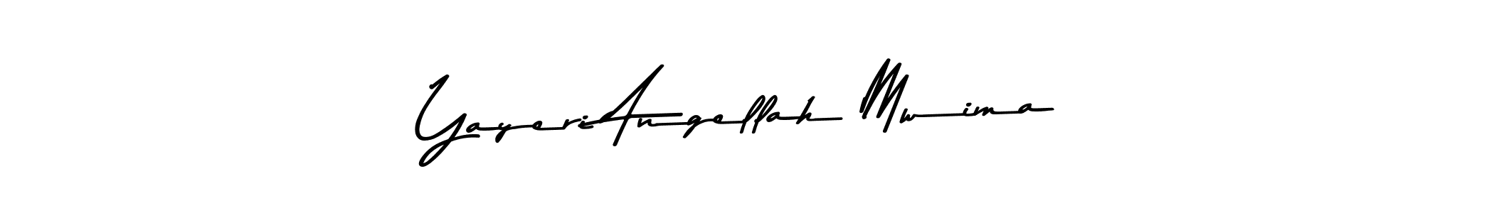 The best way (Asem Kandis PERSONAL USE) to make a short signature is to pick only two or three words in your name. The name Yayeri Angellah Mwima include a total of six letters. For converting this name. Yayeri Angellah Mwima signature style 9 images and pictures png