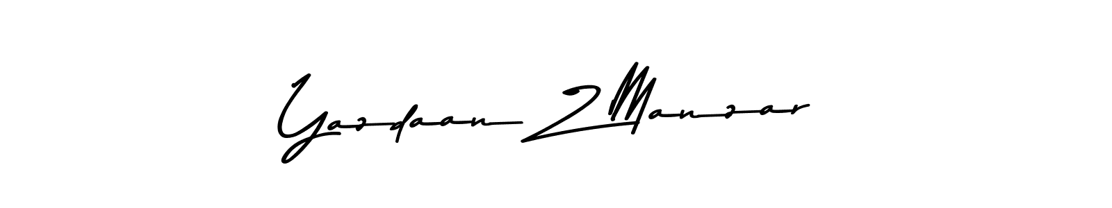 How to make Yazdaan Z Manzar name signature. Use Asem Kandis PERSONAL USE style for creating short signs online. This is the latest handwritten sign. Yazdaan Z Manzar signature style 9 images and pictures png