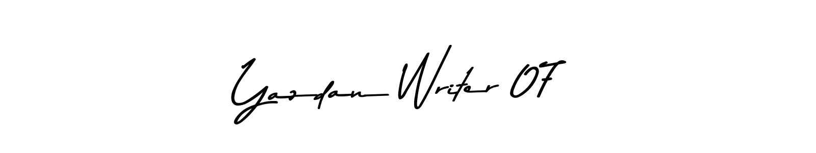 Design your own signature with our free online signature maker. With this signature software, you can create a handwritten (Asem Kandis PERSONAL USE) signature for name Yazdan Writer 07. Yazdan Writer 07 signature style 9 images and pictures png