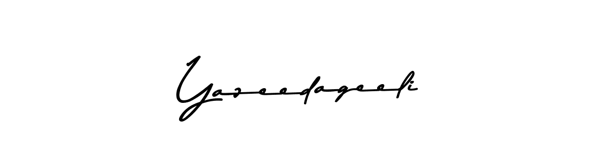 Use a signature maker to create a handwritten signature online. With this signature software, you can design (Asem Kandis PERSONAL USE) your own signature for name Yazeedageeli. Yazeedageeli signature style 9 images and pictures png