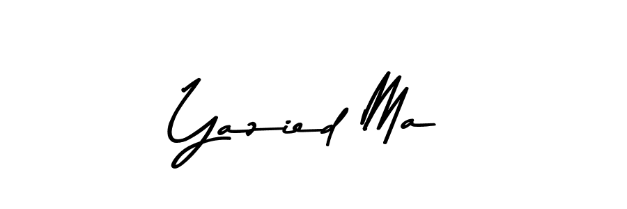 How to make Yazied Ma name signature. Use Asem Kandis PERSONAL USE style for creating short signs online. This is the latest handwritten sign. Yazied Ma signature style 9 images and pictures png