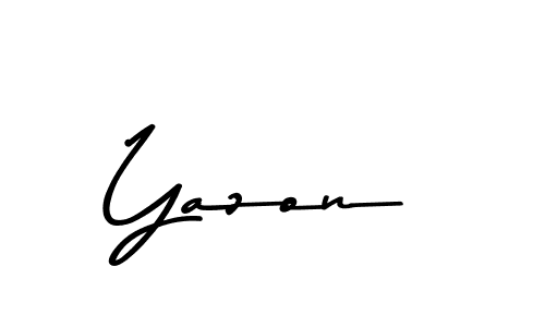 Also we have Yazon name is the best signature style. Create professional handwritten signature collection using Asem Kandis PERSONAL USE autograph style. Yazon signature style 9 images and pictures png
