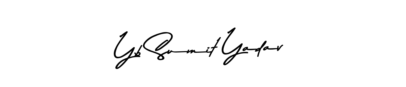 Create a beautiful signature design for name Yb Sumit Yadav. With this signature (Asem Kandis PERSONAL USE) fonts, you can make a handwritten signature for free. Yb Sumit Yadav signature style 9 images and pictures png