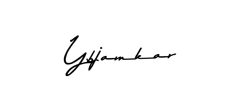 Create a beautiful signature design for name Ybjamkar. With this signature (Asem Kandis PERSONAL USE) fonts, you can make a handwritten signature for free. Ybjamkar signature style 9 images and pictures png