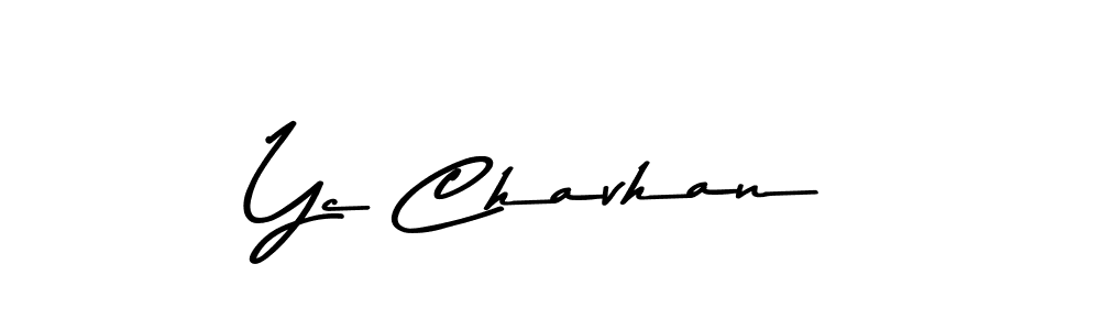 Design your own signature with our free online signature maker. With this signature software, you can create a handwritten (Asem Kandis PERSONAL USE) signature for name Yc Chavhan. Yc Chavhan signature style 9 images and pictures png