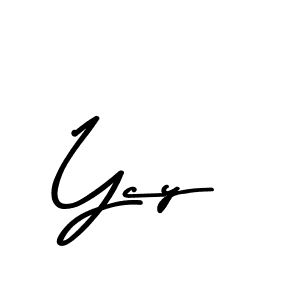 Create a beautiful signature design for name Ycy. With this signature (Asem Kandis PERSONAL USE) fonts, you can make a handwritten signature for free. Ycy signature style 9 images and pictures png