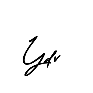Design your own signature with our free online signature maker. With this signature software, you can create a handwritten (Asem Kandis PERSONAL USE) signature for name Ydv. Ydv signature style 9 images and pictures png
