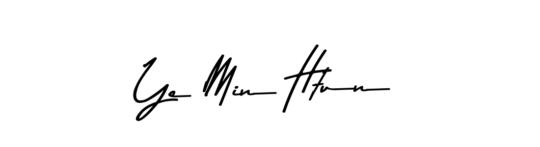 Use a signature maker to create a handwritten signature online. With this signature software, you can design (Asem Kandis PERSONAL USE) your own signature for name Ye Min Htun. Ye Min Htun signature style 9 images and pictures png