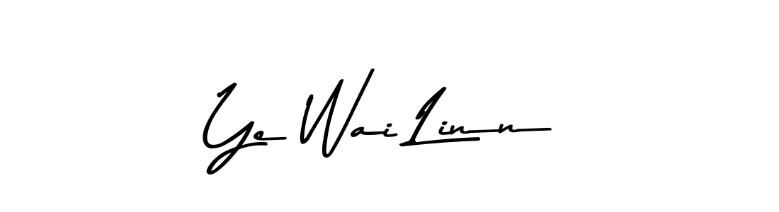 Create a beautiful signature design for name Ye Wai Linn. With this signature (Asem Kandis PERSONAL USE) fonts, you can make a handwritten signature for free. Ye Wai Linn signature style 9 images and pictures png