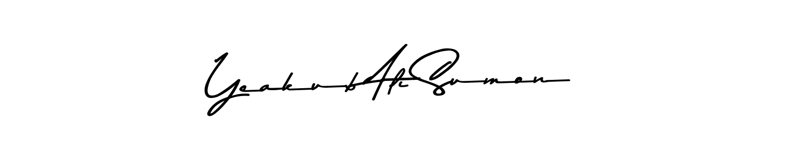if you are searching for the best signature style for your name Yeakub Ali Sumon. so please give up your signature search. here we have designed multiple signature styles  using Asem Kandis PERSONAL USE. Yeakub Ali Sumon signature style 9 images and pictures png