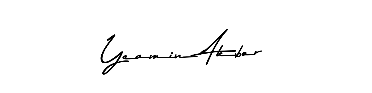 Make a beautiful signature design for name Yeamin Akbor. With this signature (Asem Kandis PERSONAL USE) style, you can create a handwritten signature for free. Yeamin Akbor signature style 9 images and pictures png