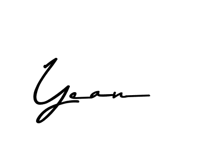 Use a signature maker to create a handwritten signature online. With this signature software, you can design (Asem Kandis PERSONAL USE) your own signature for name Yean. Yean signature style 9 images and pictures png