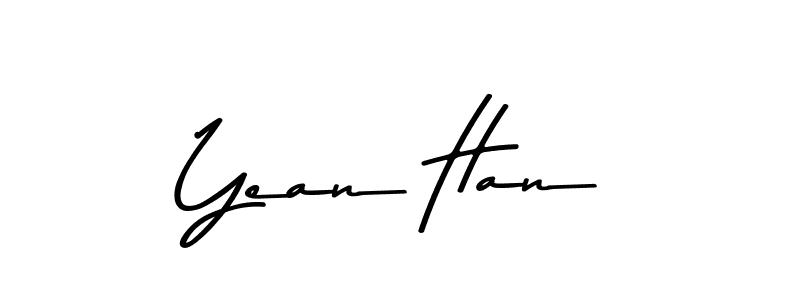 Create a beautiful signature design for name Yean Han. With this signature (Asem Kandis PERSONAL USE) fonts, you can make a handwritten signature for free. Yean Han signature style 9 images and pictures png