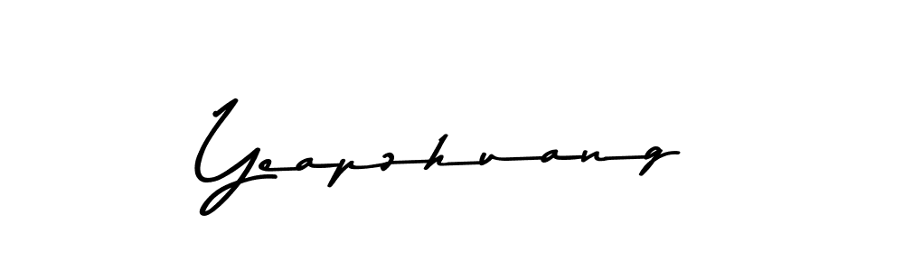 How to make Yeapzhuang name signature. Use Asem Kandis PERSONAL USE style for creating short signs online. This is the latest handwritten sign. Yeapzhuang signature style 9 images and pictures png