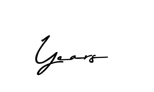 Similarly Asem Kandis PERSONAL USE is the best handwritten signature design. Signature creator online .You can use it as an online autograph creator for name Years. Years signature style 9 images and pictures png