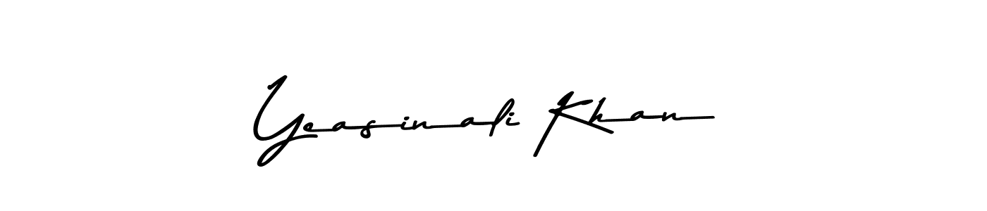 Create a beautiful signature design for name Yeasinali Khan. With this signature (Asem Kandis PERSONAL USE) fonts, you can make a handwritten signature for free. Yeasinali Khan signature style 9 images and pictures png