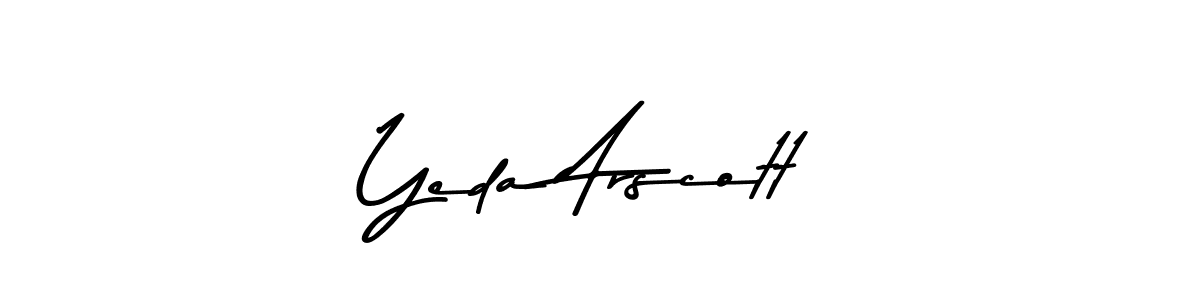 Here are the top 10 professional signature styles for the name Yeda Arscott. These are the best autograph styles you can use for your name. Yeda Arscott signature style 9 images and pictures png