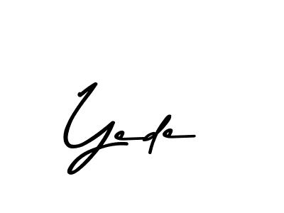 Asem Kandis PERSONAL USE is a professional signature style that is perfect for those who want to add a touch of class to their signature. It is also a great choice for those who want to make their signature more unique. Get Yede name to fancy signature for free. Yede signature style 9 images and pictures png