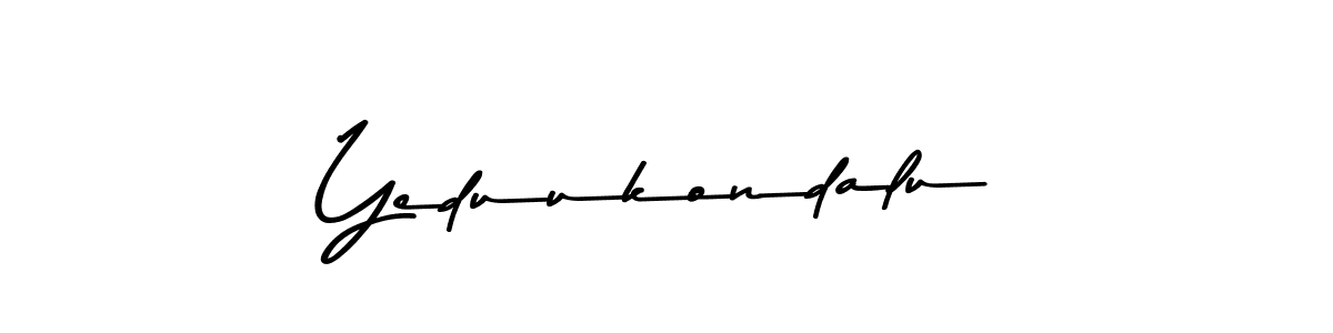 How to make Yeduukondalu name signature. Use Asem Kandis PERSONAL USE style for creating short signs online. This is the latest handwritten sign. Yeduukondalu signature style 9 images and pictures png