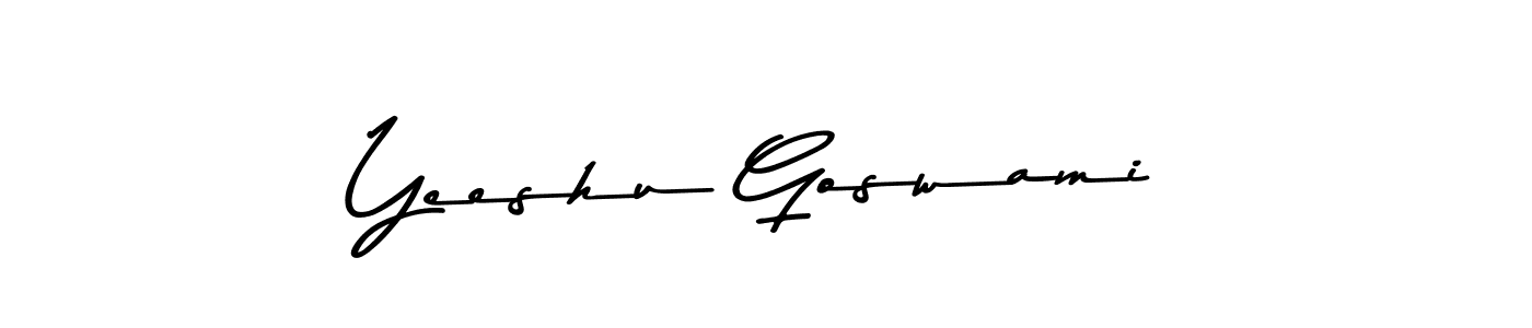 Use a signature maker to create a handwritten signature online. With this signature software, you can design (Asem Kandis PERSONAL USE) your own signature for name Yeeshu Goswami. Yeeshu Goswami signature style 9 images and pictures png