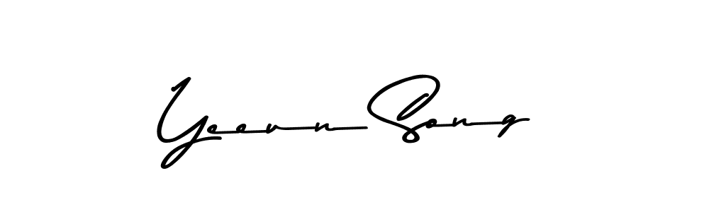 How to make Yeeun Song name signature. Use Asem Kandis PERSONAL USE style for creating short signs online. This is the latest handwritten sign. Yeeun Song signature style 9 images and pictures png