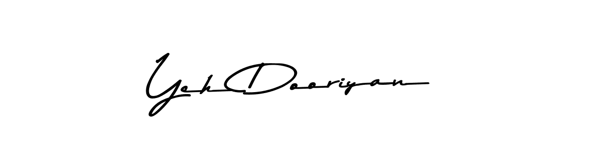 You can use this online signature creator to create a handwritten signature for the name Yeh Dooriyan. This is the best online autograph maker. Yeh Dooriyan signature style 9 images and pictures png