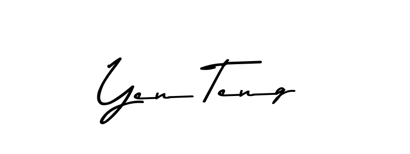 You should practise on your own different ways (Asem Kandis PERSONAL USE) to write your name (Yen Teng) in signature. don't let someone else do it for you. Yen Teng signature style 9 images and pictures png