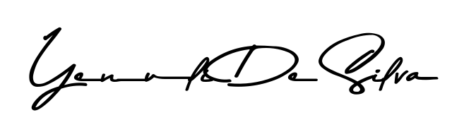 A classic penmanship look for Yenuli De Silva. The Asem Kandis PERSONAL USE font brings timeless elegance and confidence to every signed document. Yenuli De Silva signature style 9 images and pictures png