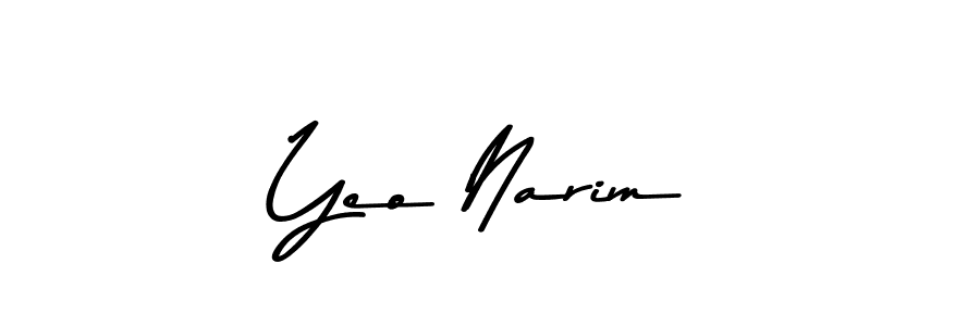 Design your own signature with our free online signature maker. With this signature software, you can create a handwritten (Asem Kandis PERSONAL USE) signature for name Yeo Narim. Yeo Narim signature style 9 images and pictures png