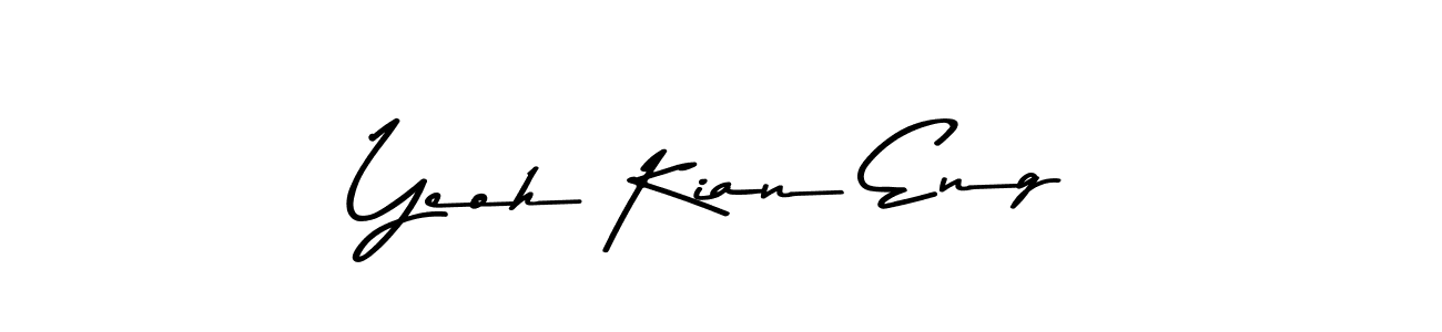 Create a beautiful signature design for name Yeoh Kian Eng. With this signature (Asem Kandis PERSONAL USE) fonts, you can make a handwritten signature for free. Yeoh Kian Eng signature style 9 images and pictures png