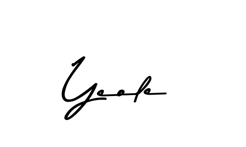 Design your own signature with our free online signature maker. With this signature software, you can create a handwritten (Asem Kandis PERSONAL USE) signature for name Yeole. Yeole signature style 9 images and pictures png