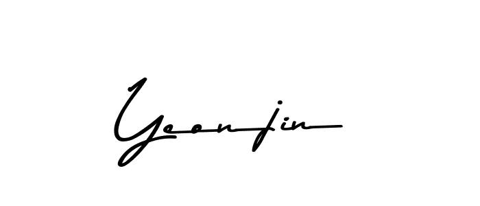 Yeonjin stylish signature style. Best Handwritten Sign (Asem Kandis PERSONAL USE) for my name. Handwritten Signature Collection Ideas for my name Yeonjin. Yeonjin signature style 9 images and pictures png